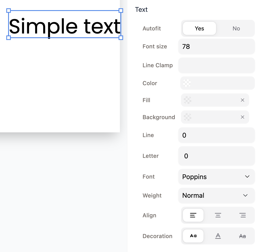 Template editor