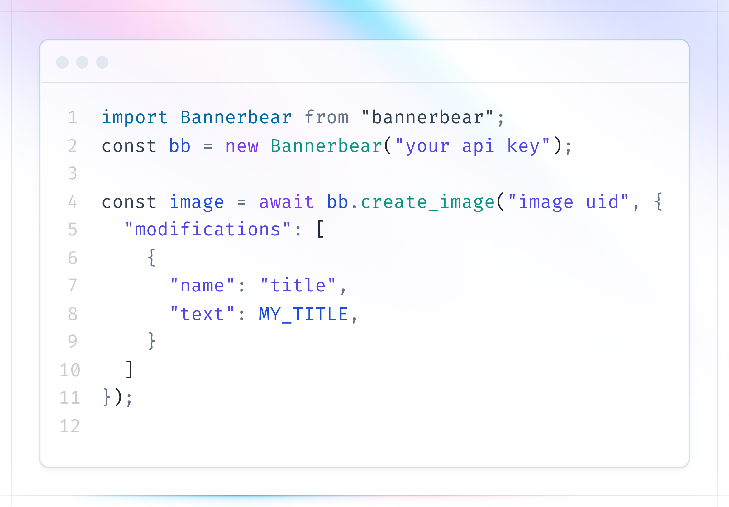 Bannerbear api