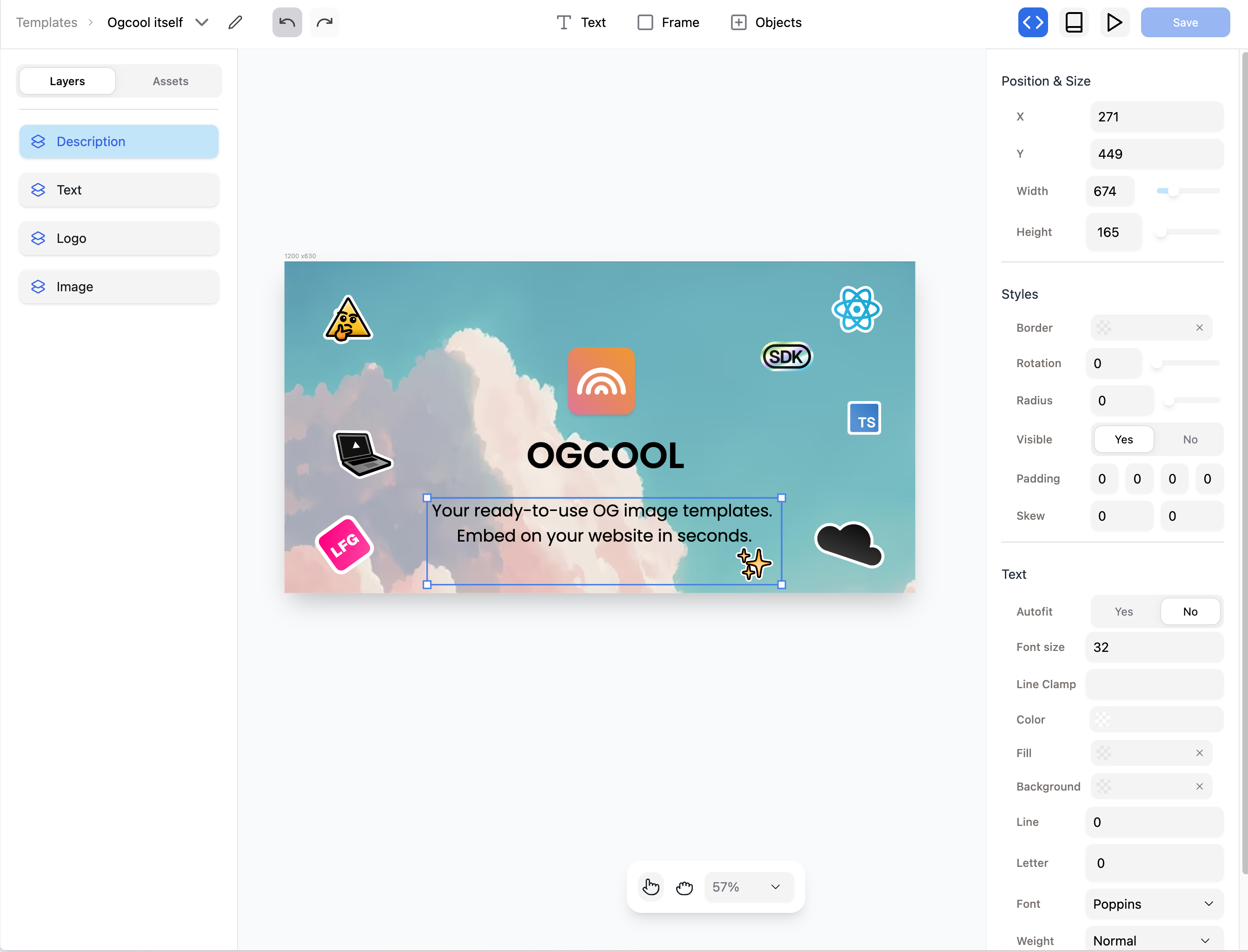 Bannerify template editor