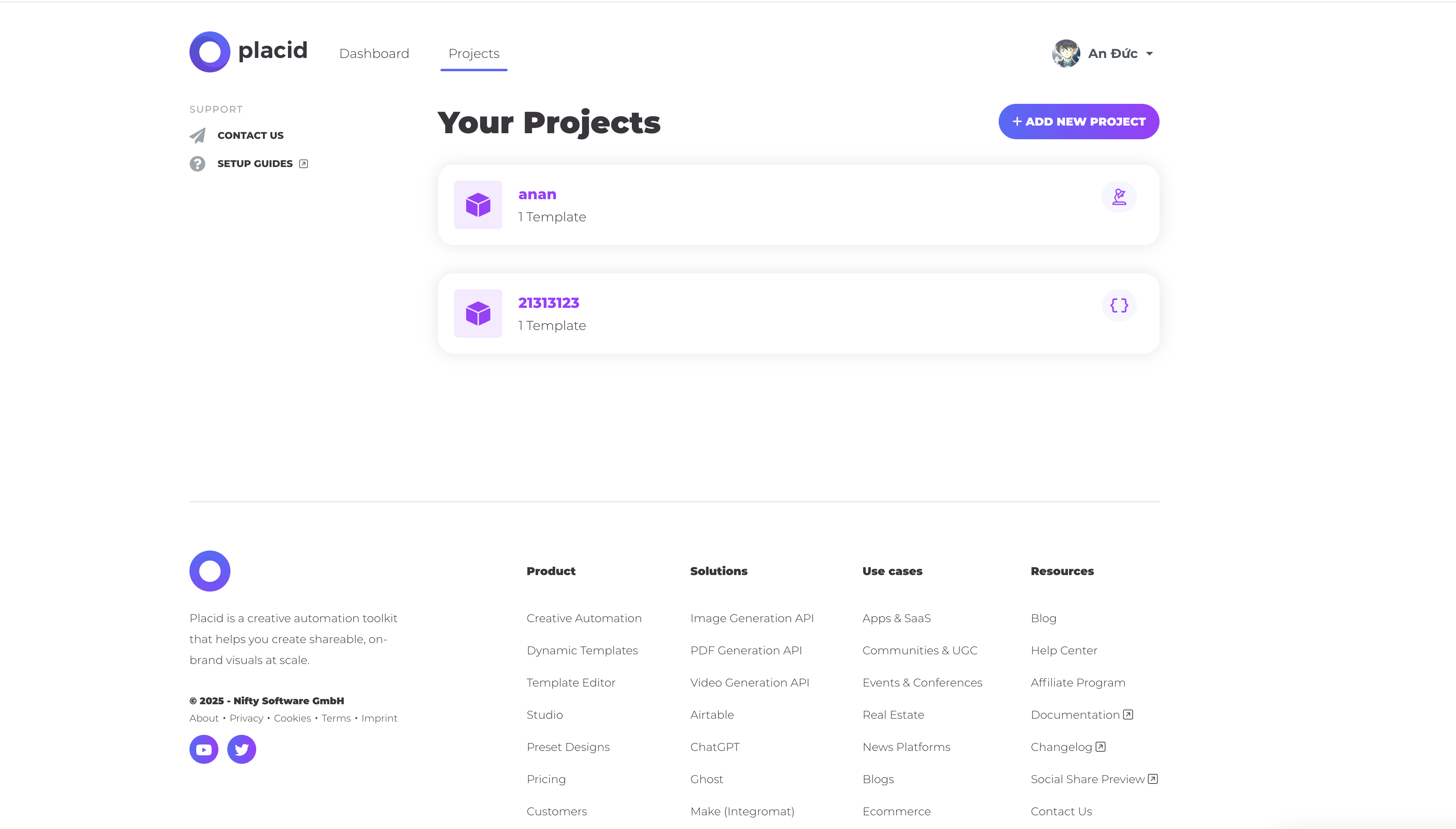 Placid templates