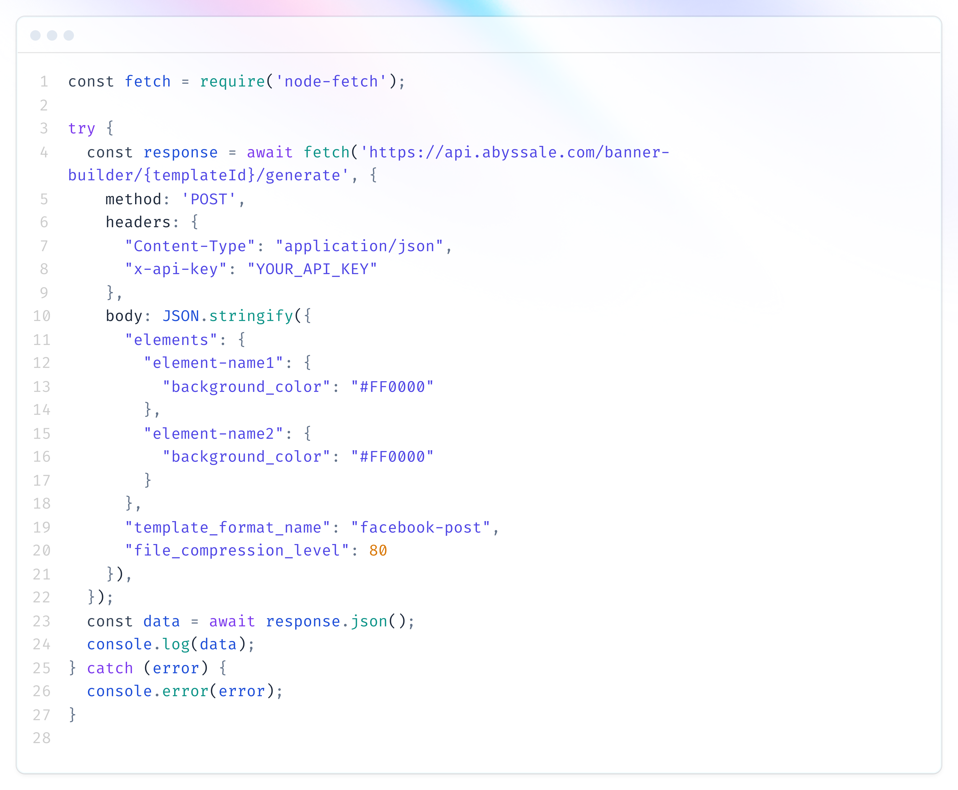 Abyssale api