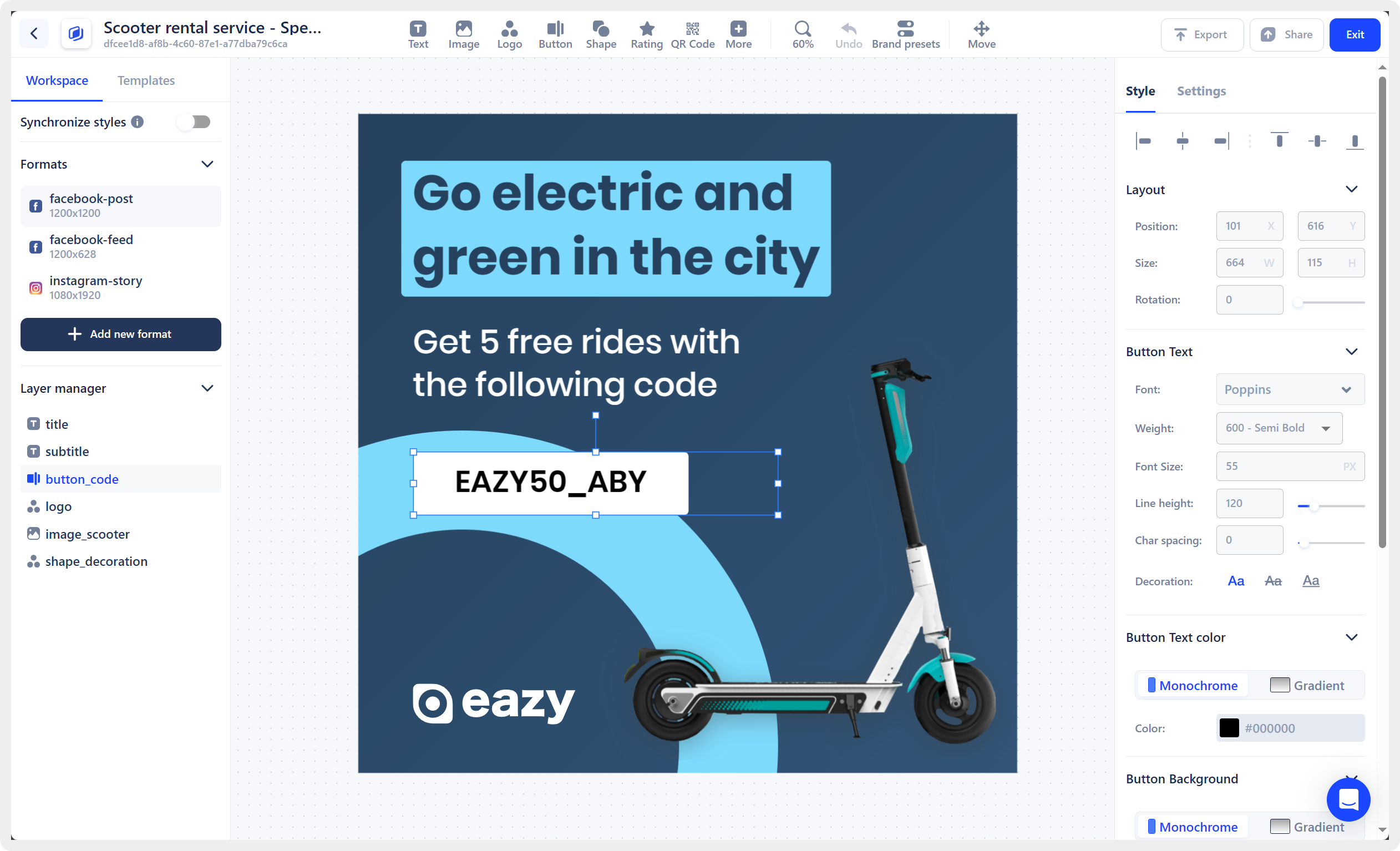 Abyssale template editor